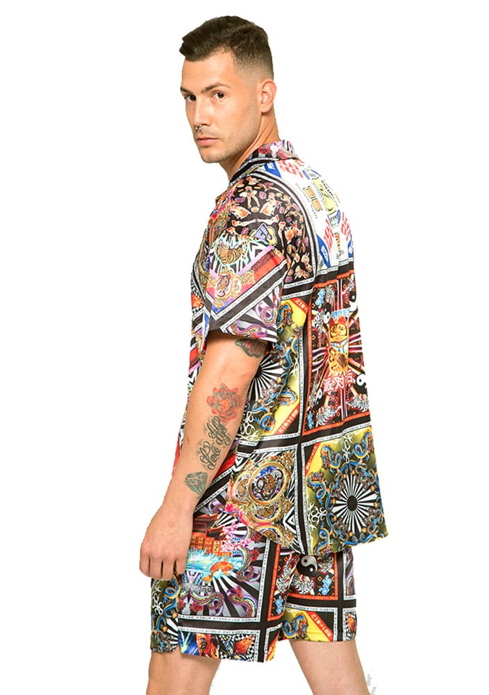 ruben-galarreta-silk-shirt-short-set-printed-fashion-men-scarf-side - Ruben  Galarreta