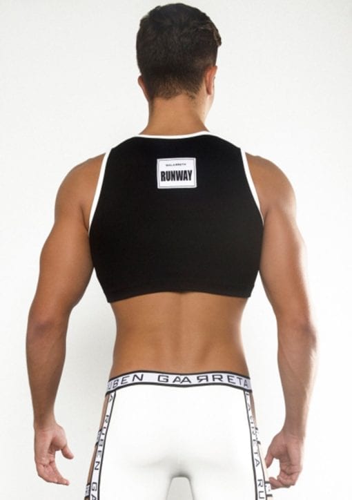 Black Decadence crop top for men