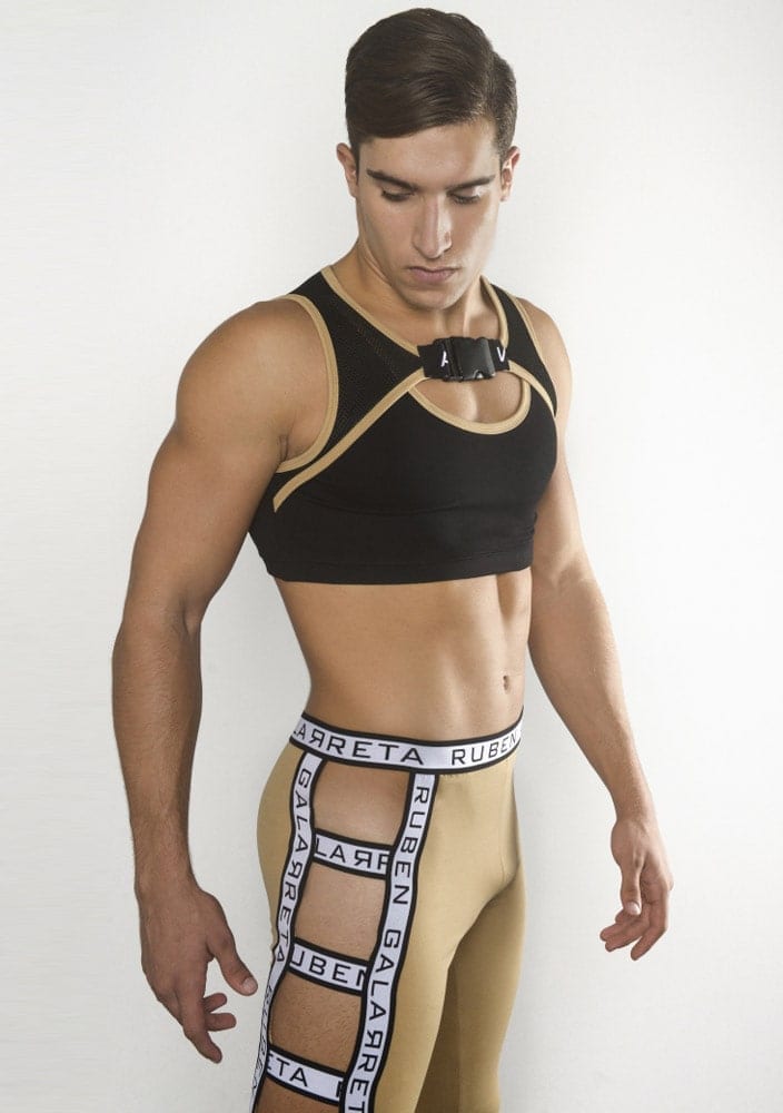 nude fit croptop for gay men by ruben galarreta