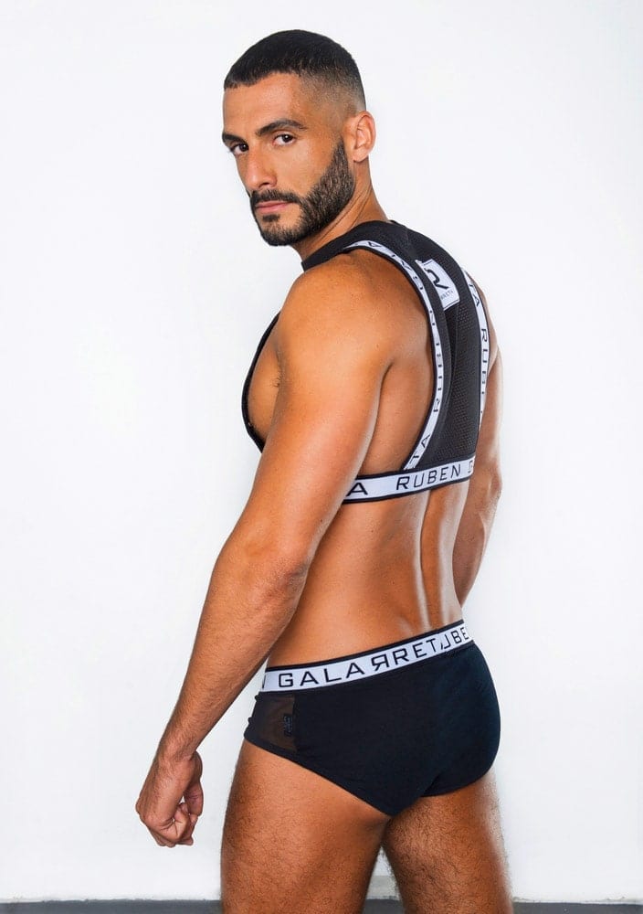 black studded harness for men - Ruben Galarreta