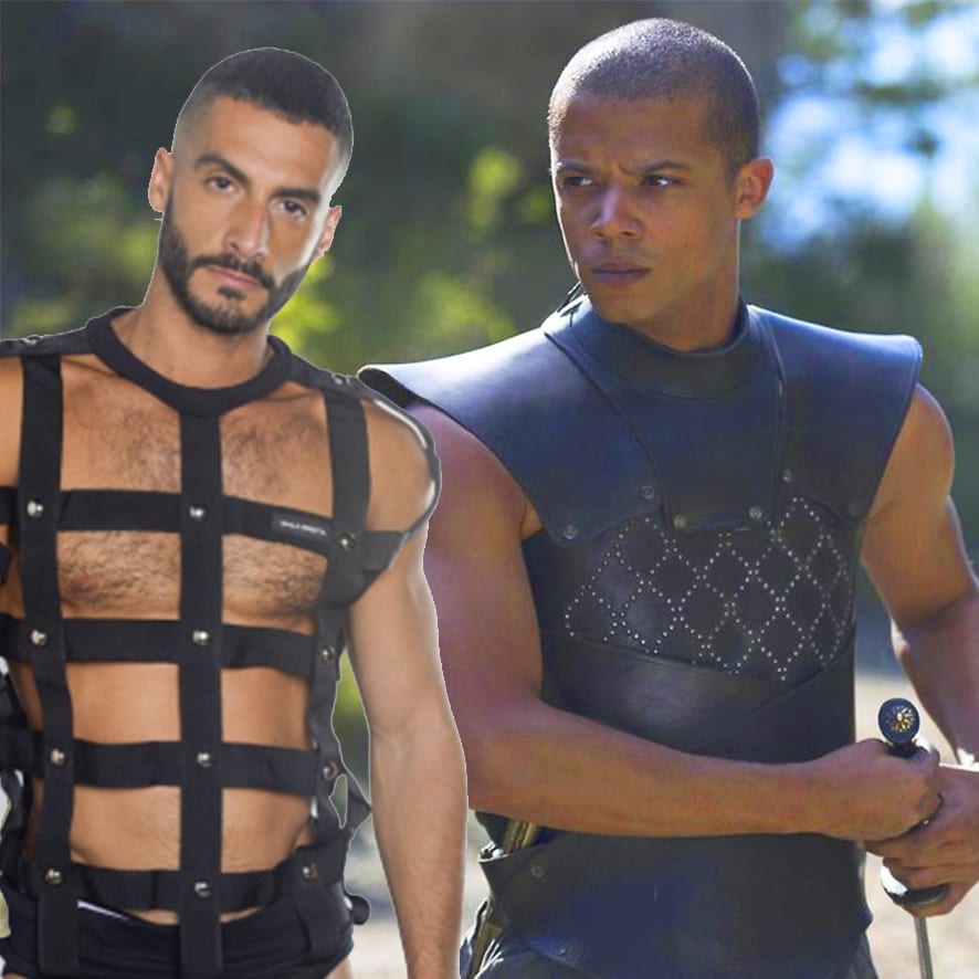 black studded harness for men - Ruben Galarreta