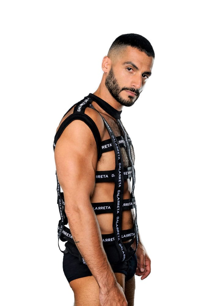 black studded harness for men - Ruben Galarreta