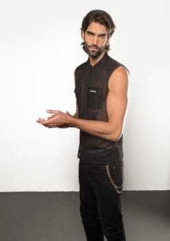 black sheer mens shirt