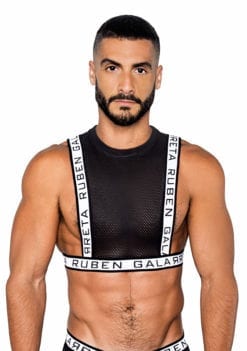 Black Chest Harness for men by Ruben Galarreta