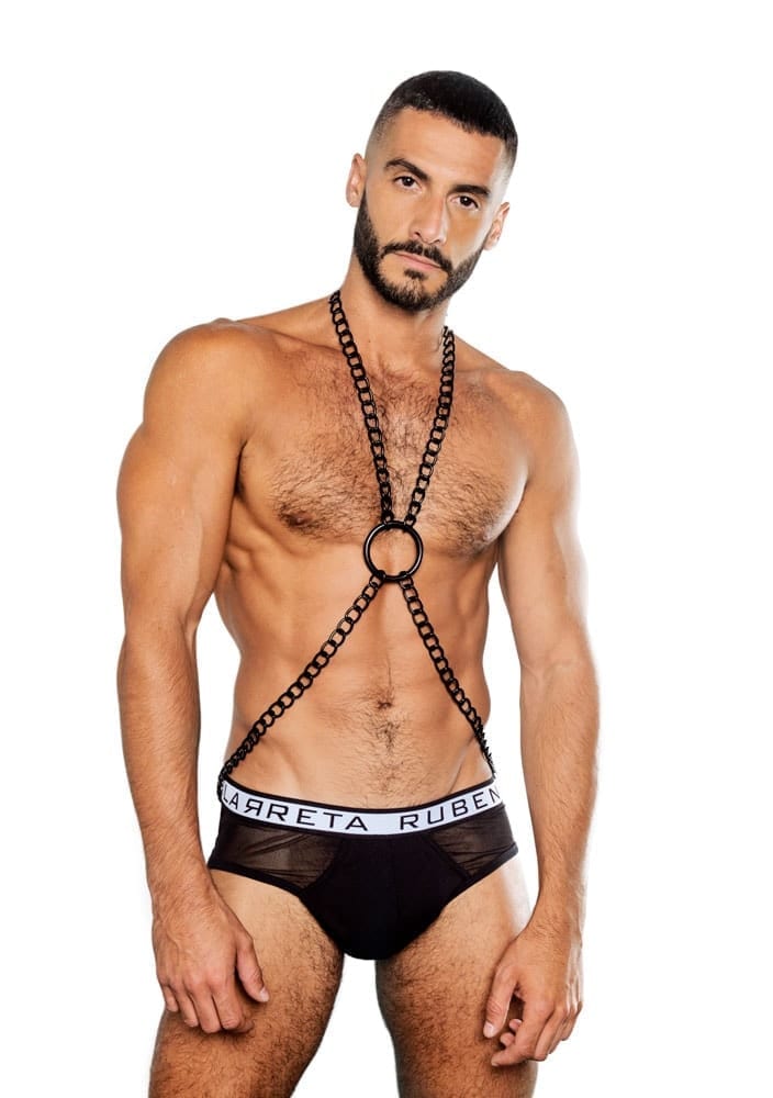 Black Chain Harness for gay men by Ruben Galarreta