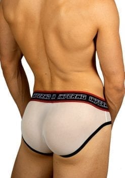 white brief for men with See-through net