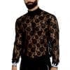 black lace sweatshirt for men