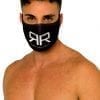 Mascarilla en color negro para hombre con estampado del logotipo Galarreta en blanco