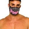 Mascarilla para hombre efecto metalizado con estampado galarreta