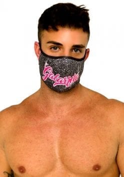 Mascarilla para hombre efecto metalizado con estampado galarreta