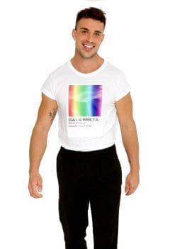 white gay pride t-shirt for men