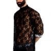 Camiseta negra encaje para hombre Oversize Dark Roses - Ruben Galarreta