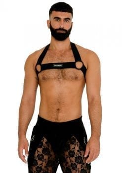 black studded harness for men - Ruben Galarreta