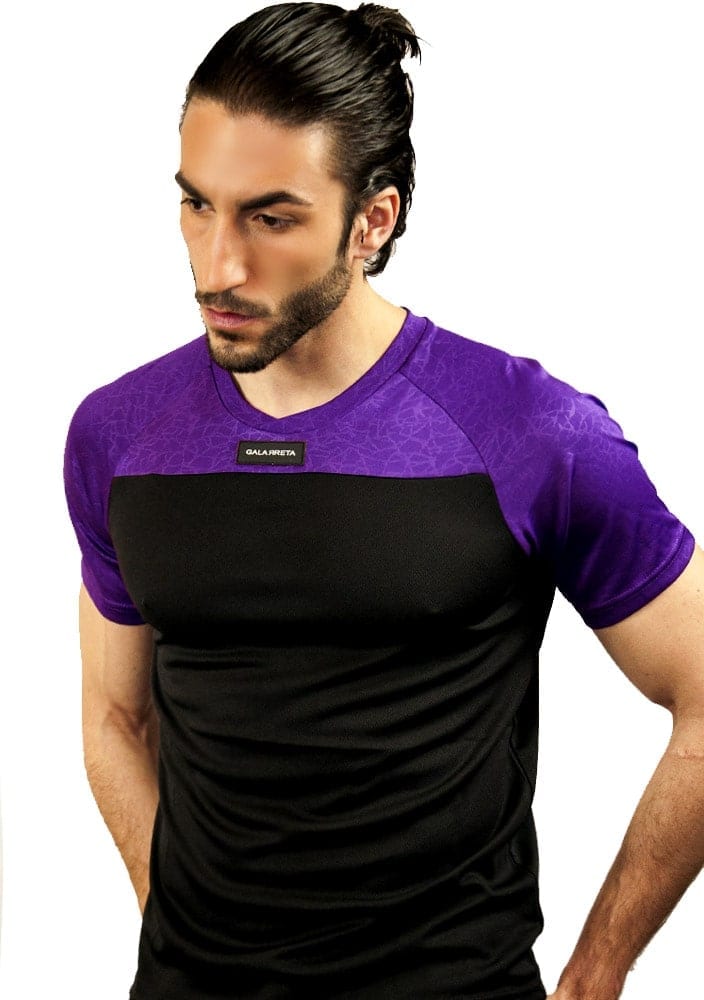 PURPLE AND BLACK TEE