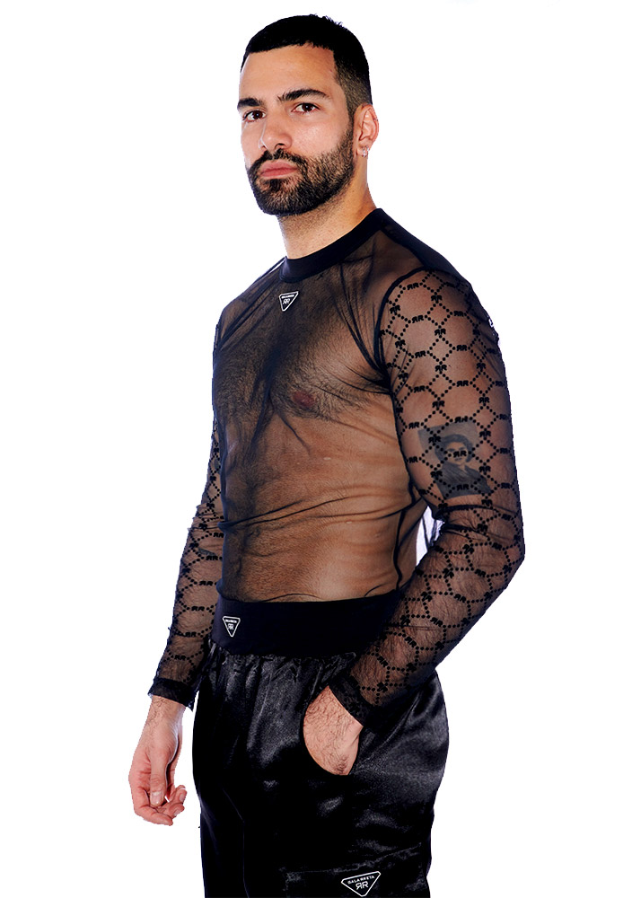 black-lace-sweatshirt-man-fashion - Ruben Galarreta
